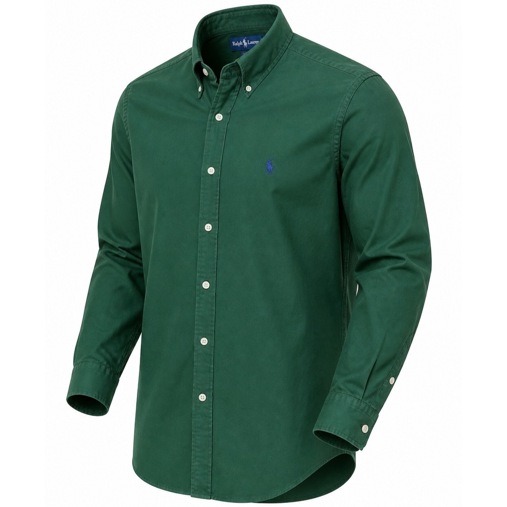 Polo Ralph Lauren Blake Shirt Men XL Green MicroCord Button Down LS